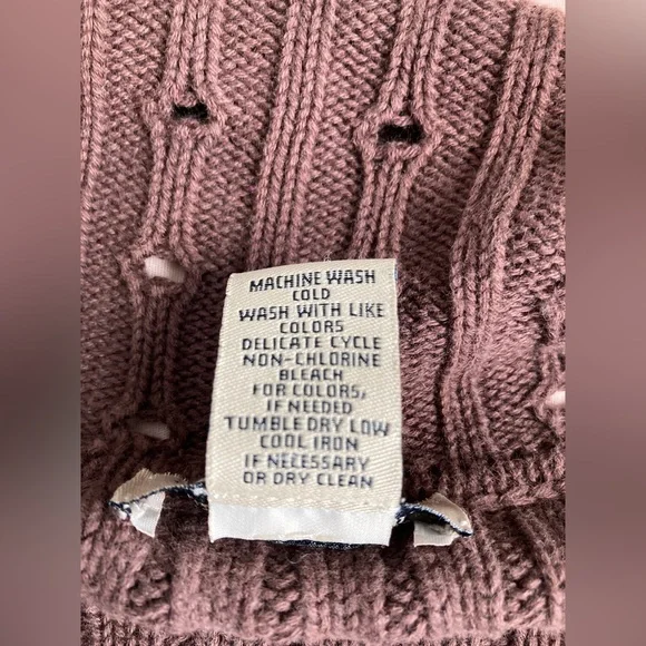 Vertical Design brown double zip knit jacket sweater rib knit construction ☆♡☆♥︎ - Picture 9 of 9